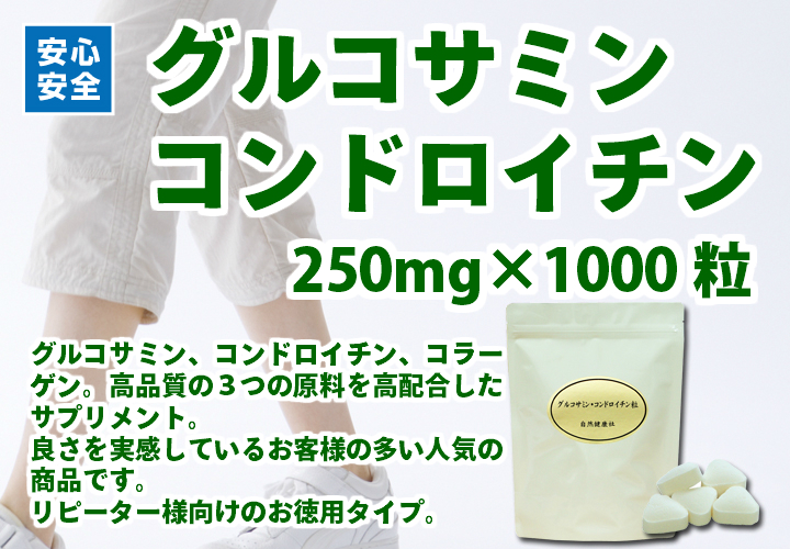 グルコサミン・コンドロチン粒２５０ｍｇ&times;１０００粒