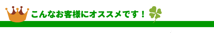 こんなお客様にオススメです